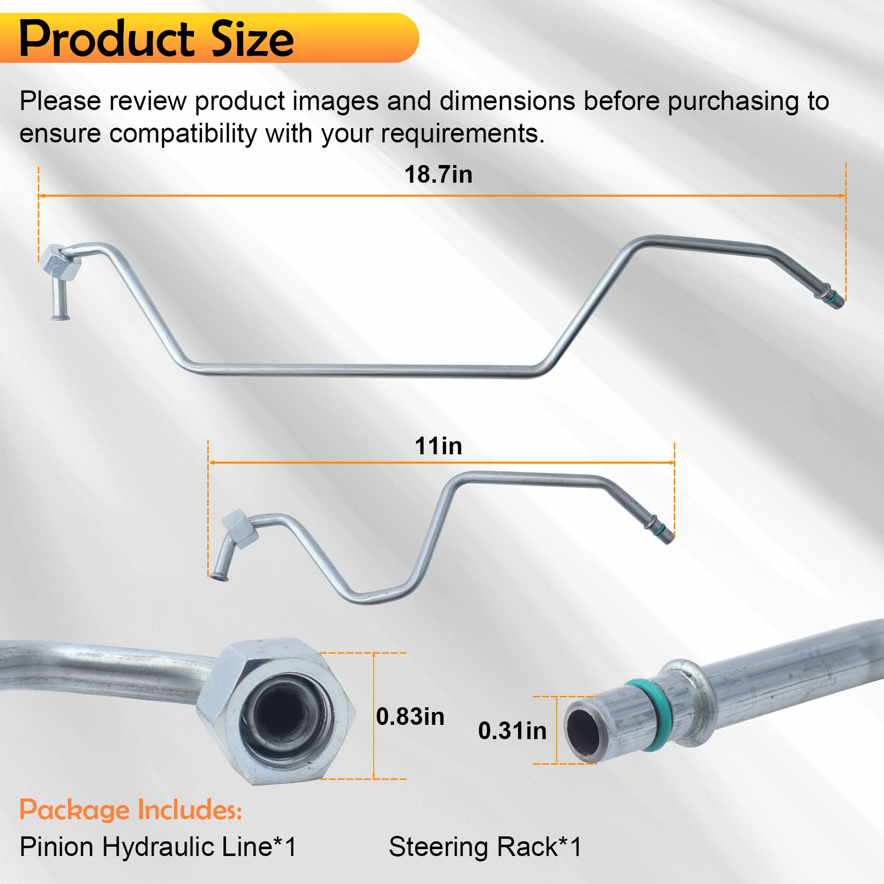 XDFDRF line beside ruler showing scale for accurate fitment and measurement benefit