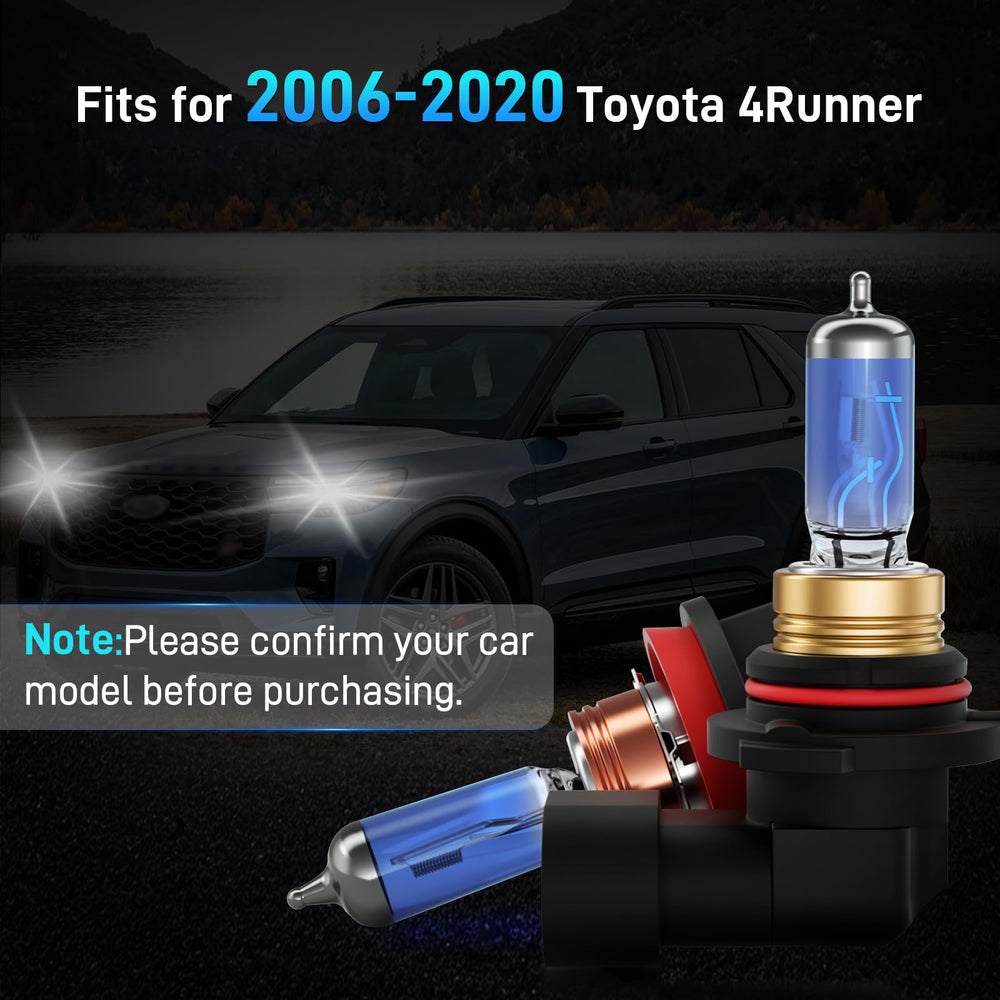 XFLHEHD installed in a 4Runner headlight demonstrating brighter road view