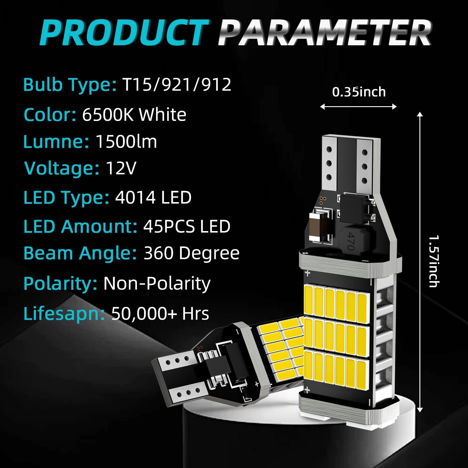 XFLHEHD close-up of 45 SMD LED chips highlighting brighter output