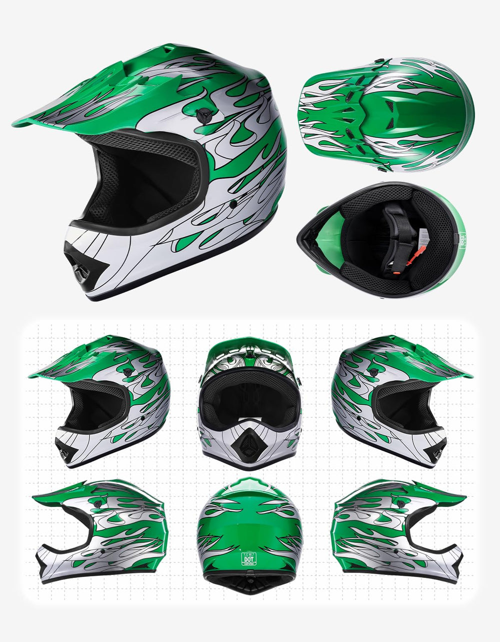 XFMT medium helmet on youth model showing correct size fit