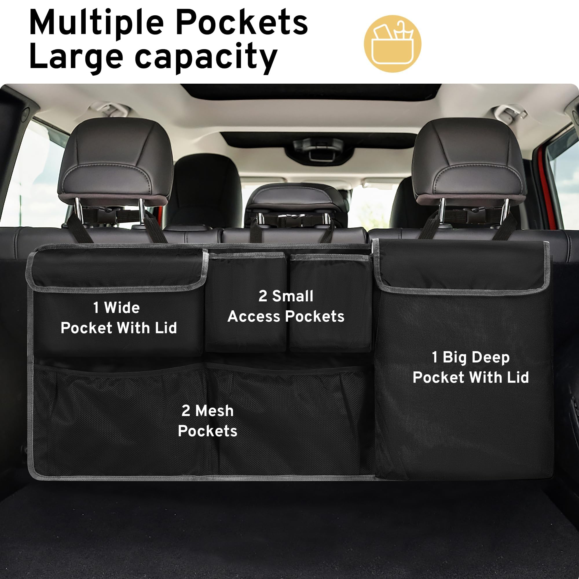 XHRING mesh pocket detail with items showing quick visibility benefit