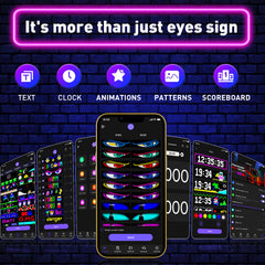 XIAOOHO app editor screen showing custom text and animation controls