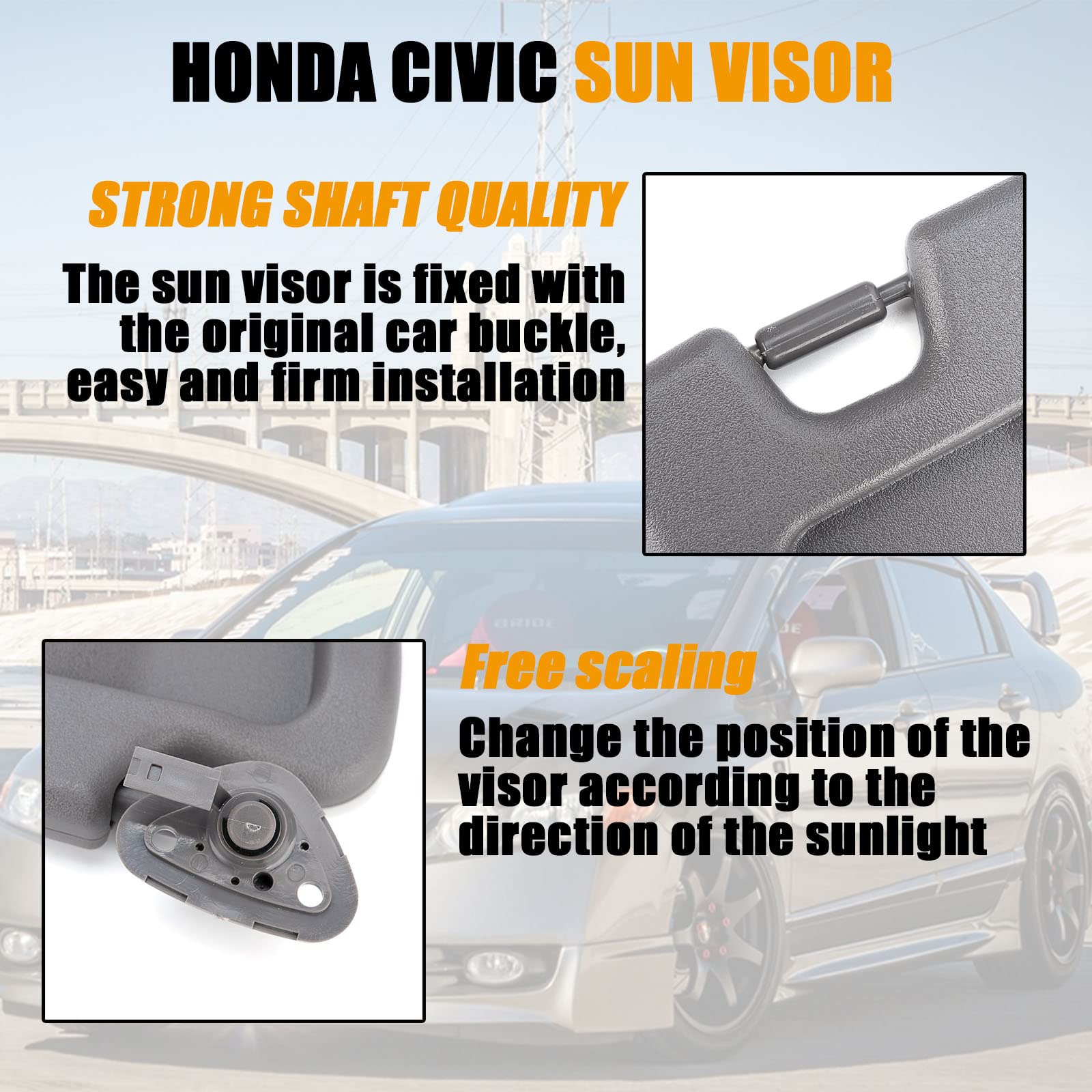 Xiaoyudou visor installed on driver side, reduces windshield glare