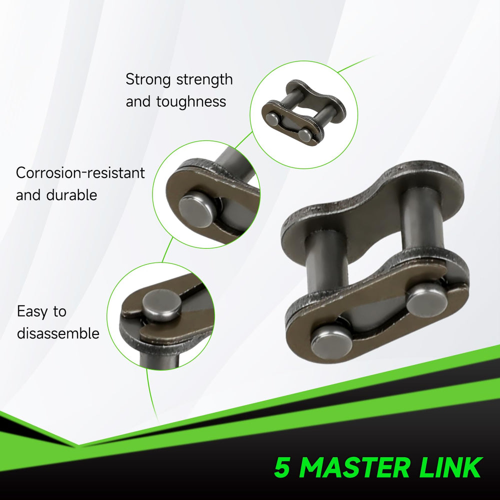 XIKOBY chain installed on a mini bike demonstrating correct fit and drive reliability