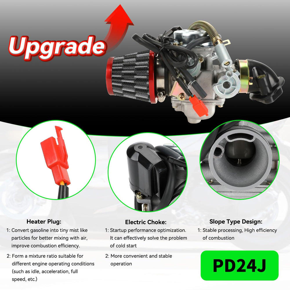 XIKOBY carburetor installed on scooter engine demonstrating restored throttle response