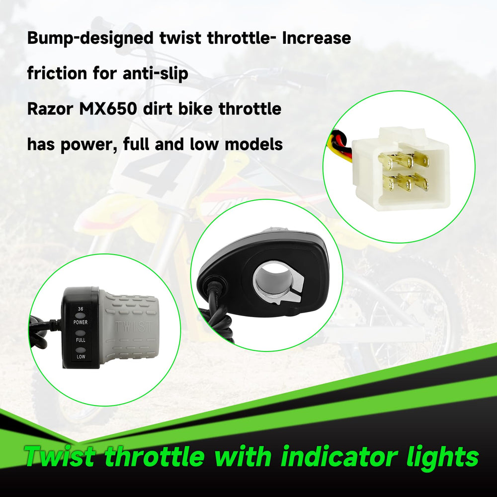 XIKOBY throttle installed on handlebar providing secure twist-grip control