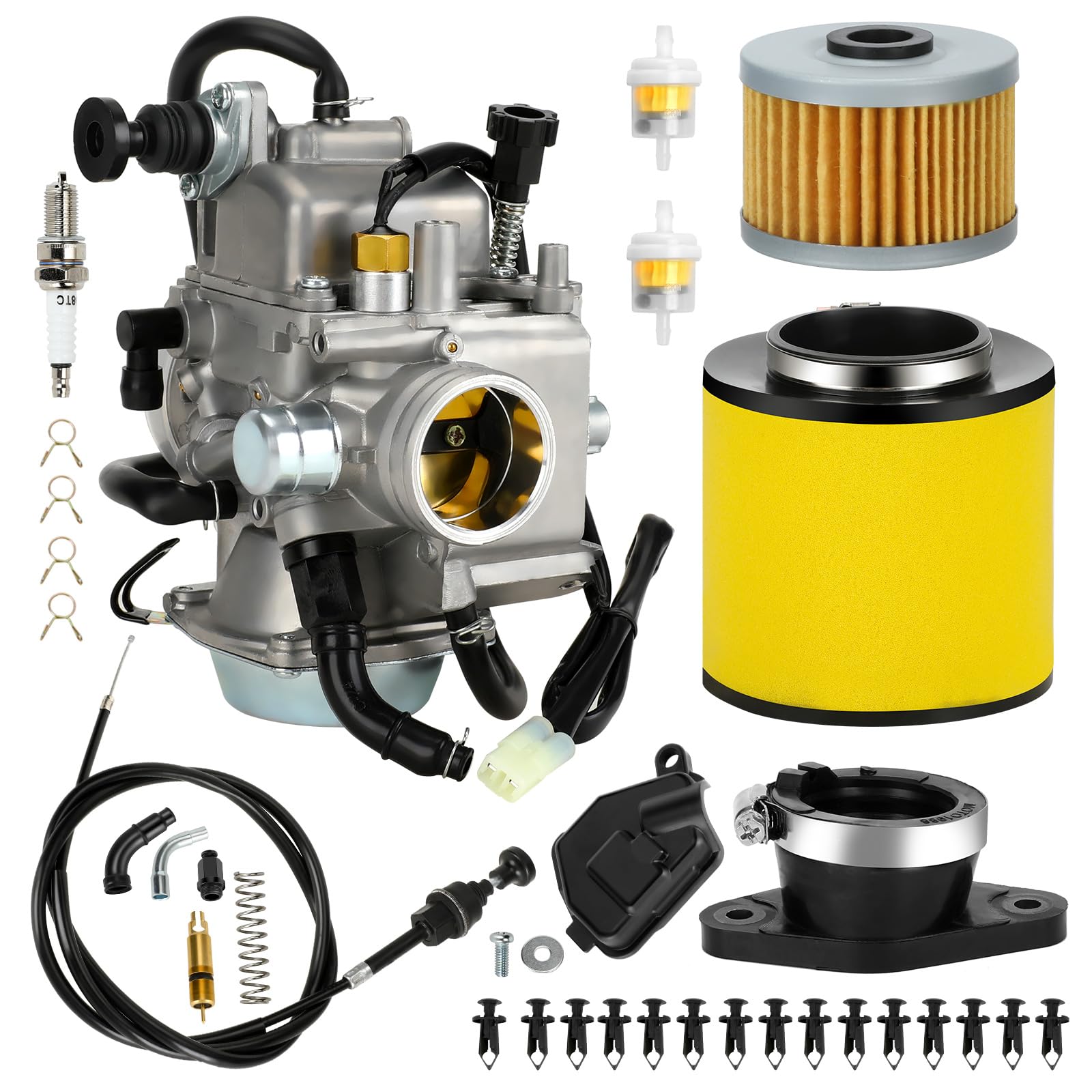 XIKOBY front-view carburetor showing ports and aluminum body for reliable performance