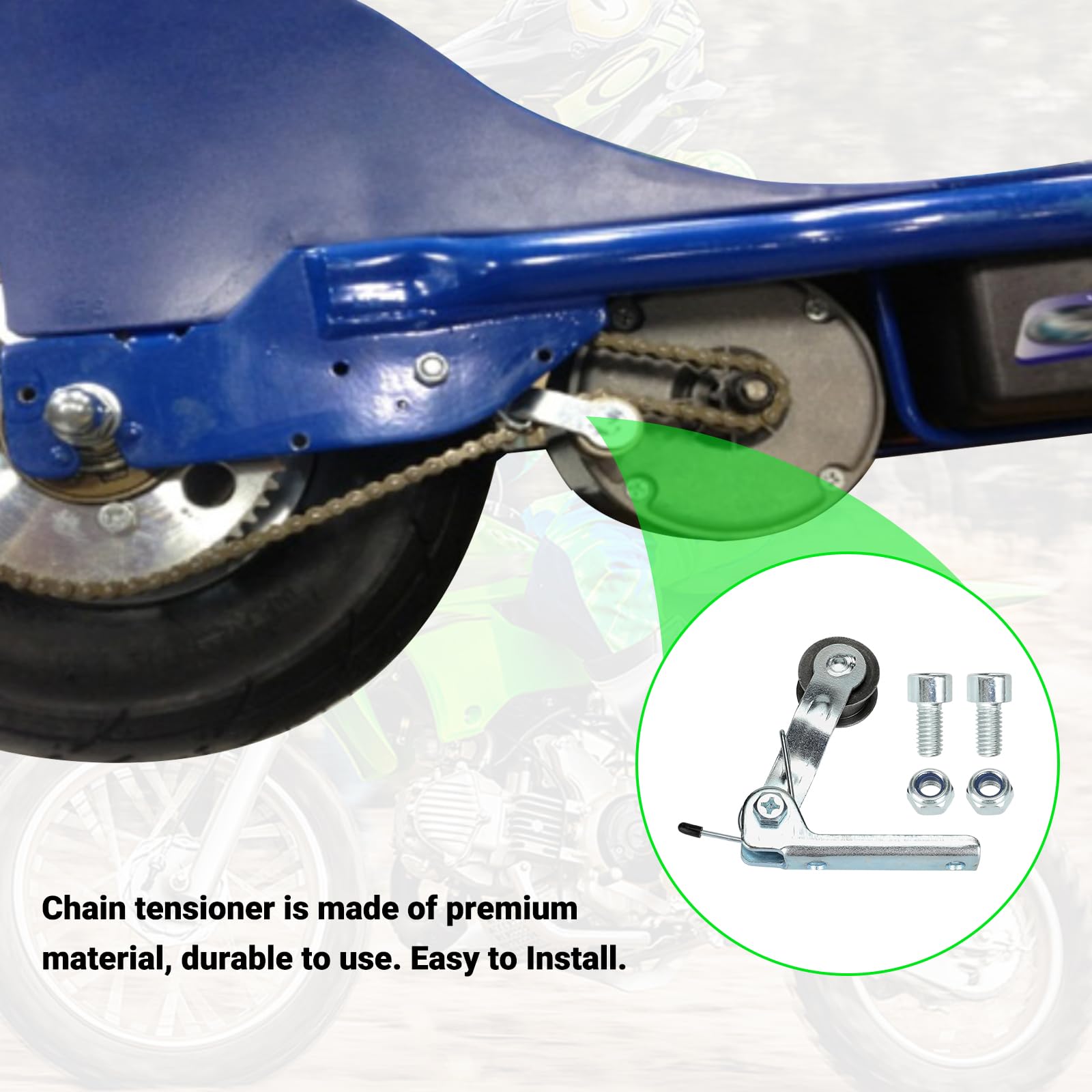 XIKOBY wheel installed on Razor MX350 demonstrating direct-fit replacement convenience
