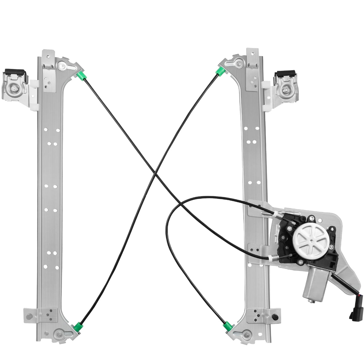 XIMAKA front view of rear driver side regulator showing fit and easy replacement