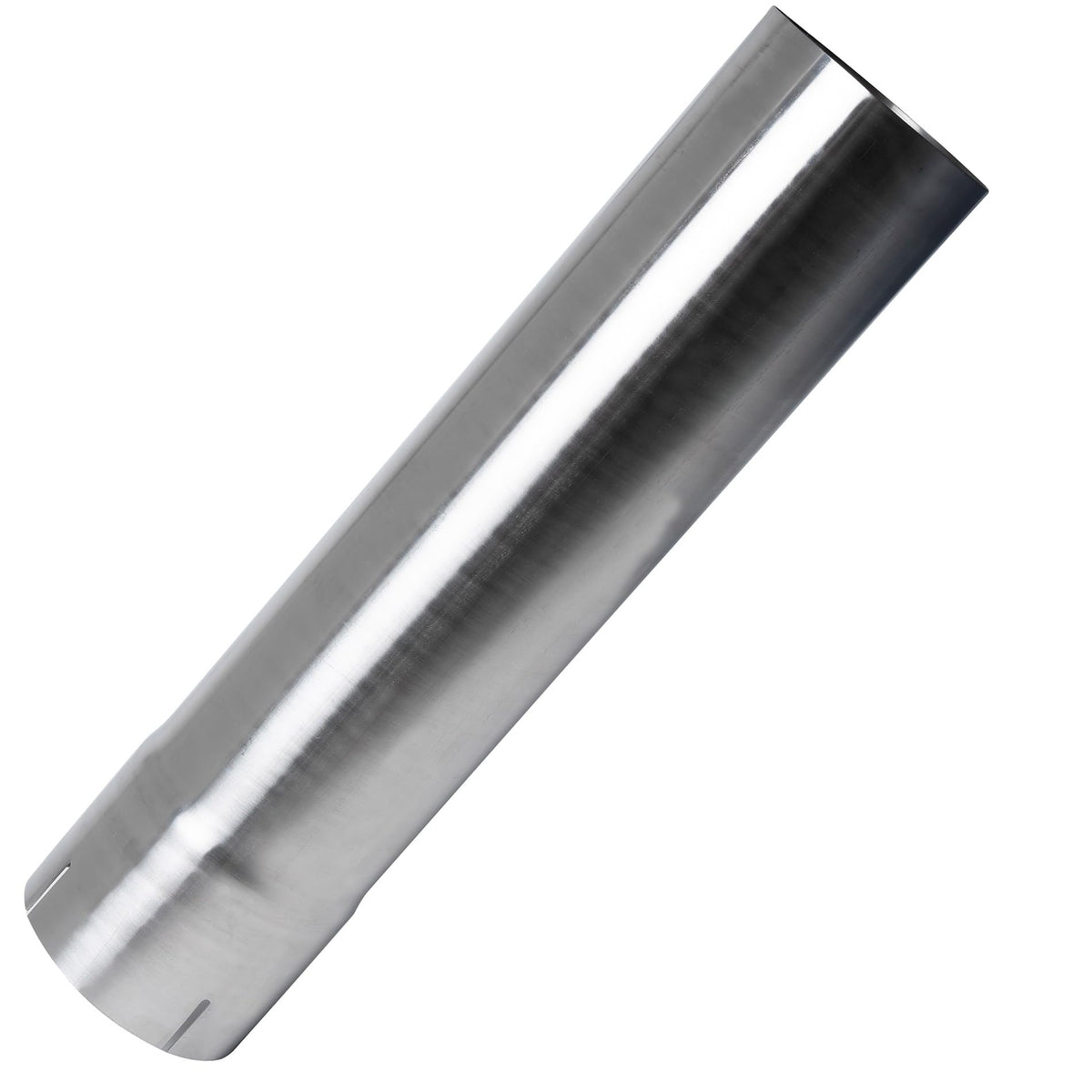 XinDeLeiHuan front view of 4-inch exhaust pipe showing fit and benefit