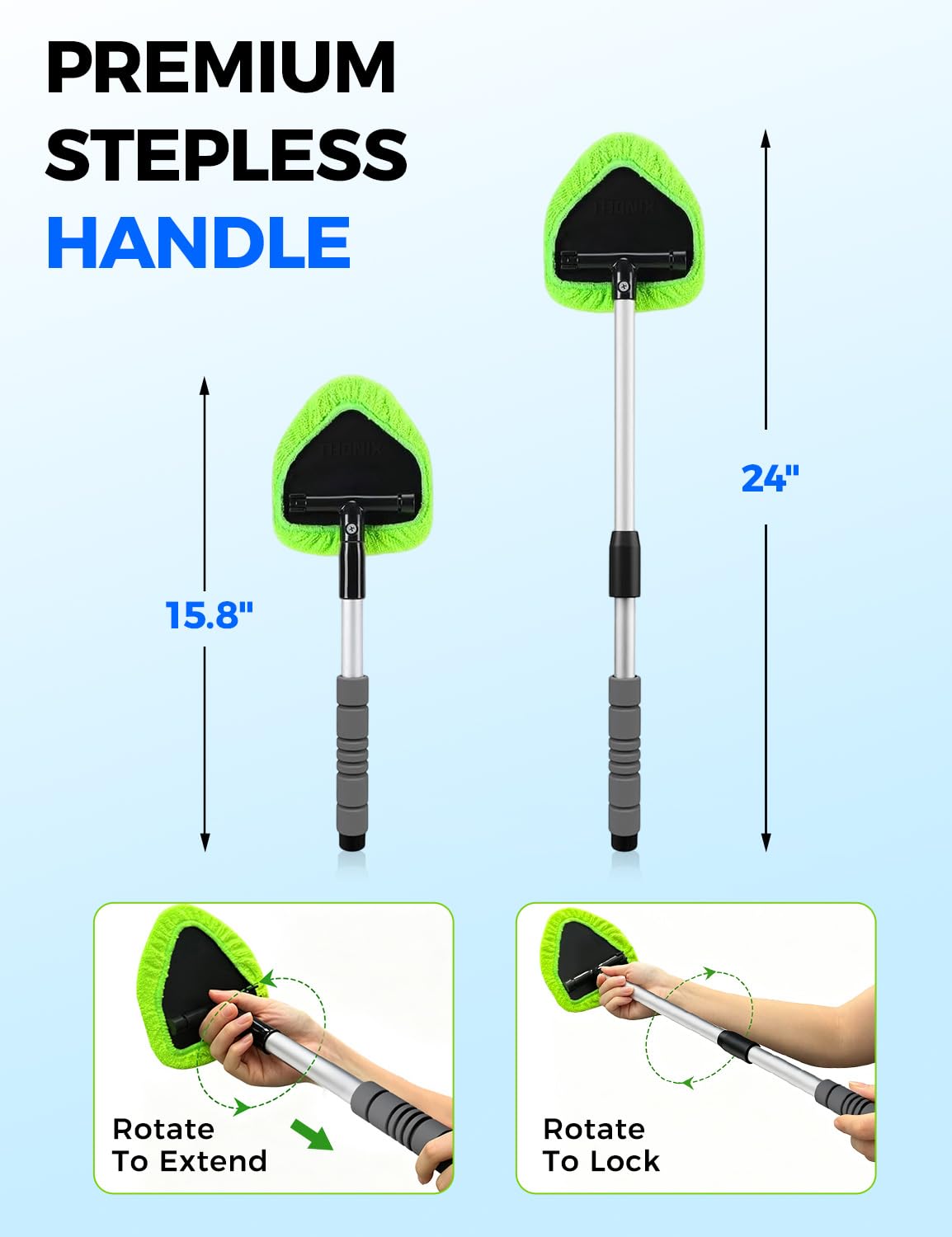 XINDELL extendable handle detail for comfortable reach and control