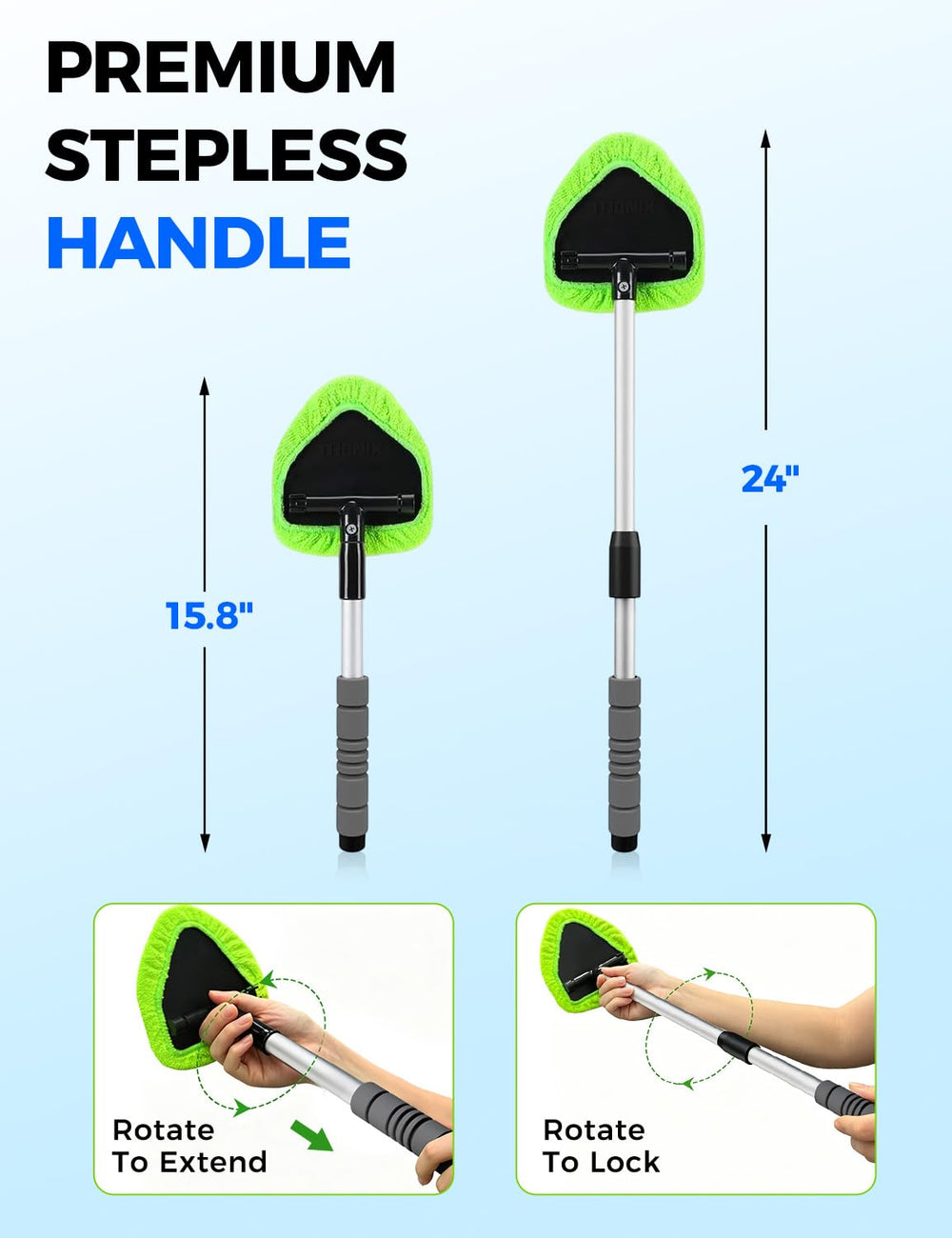 XINDELL extendable handle detail for comfortable reach and control