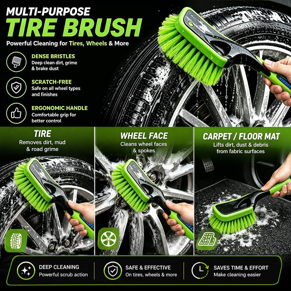 XINDELL microfiber wand cleaning narrow spokes to reach inner rim areas