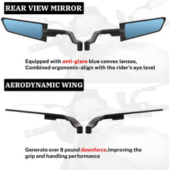 XINGWU aerodynamic wing angle showing 25° inclination to increase downforce at speed