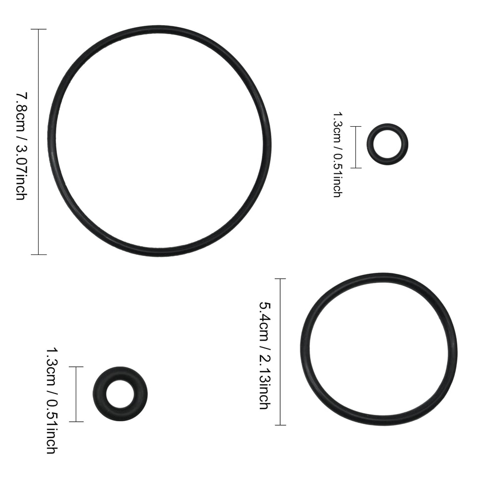 XINSAUTO gasket next to ruler showing scale for accurate fitment confirmation