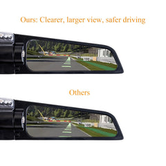 Xintre convex glass close-up showing wider rearward view benefit