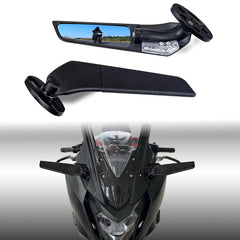 Xintre front-profile mirror showing sleek wing design and improved visibility