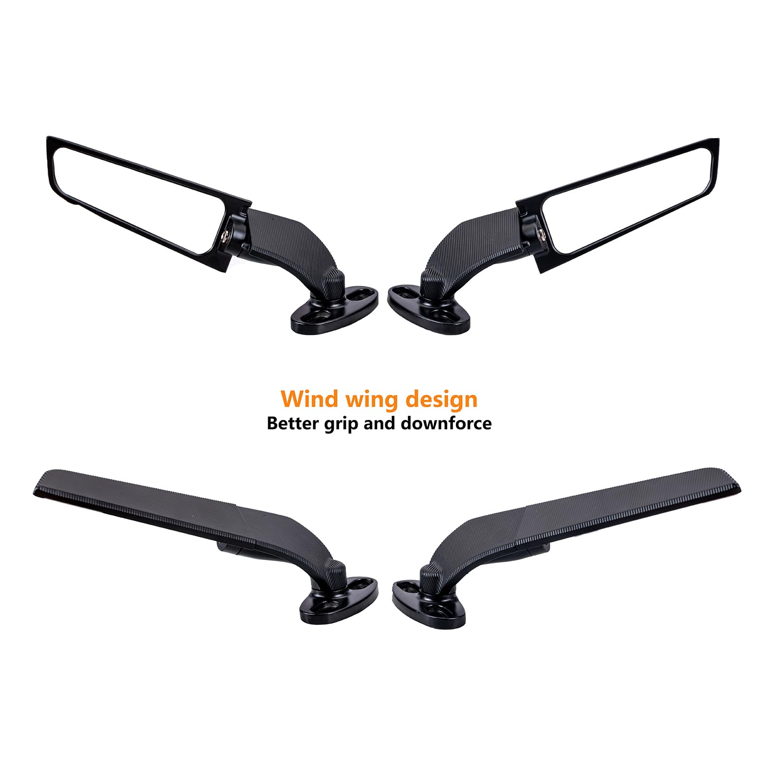 Xintre mirror installed on a sportbike demonstrating aerodynamic styling