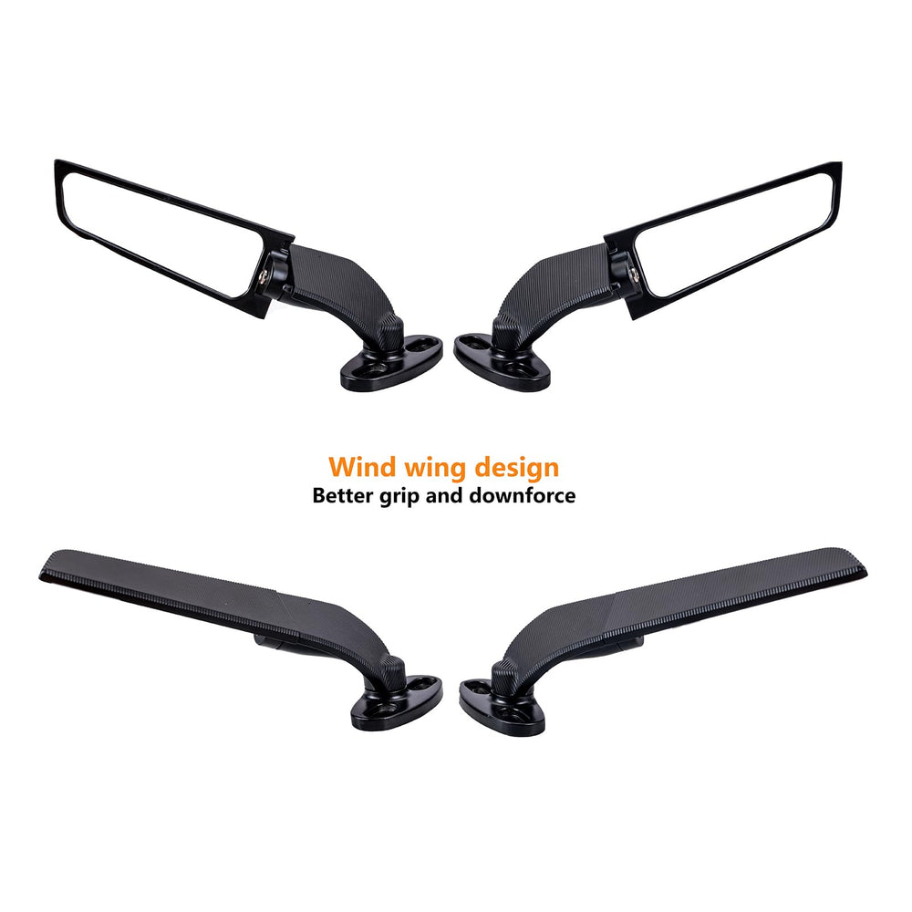 Xintre mirror installed on a sportbike demonstrating aerodynamic styling