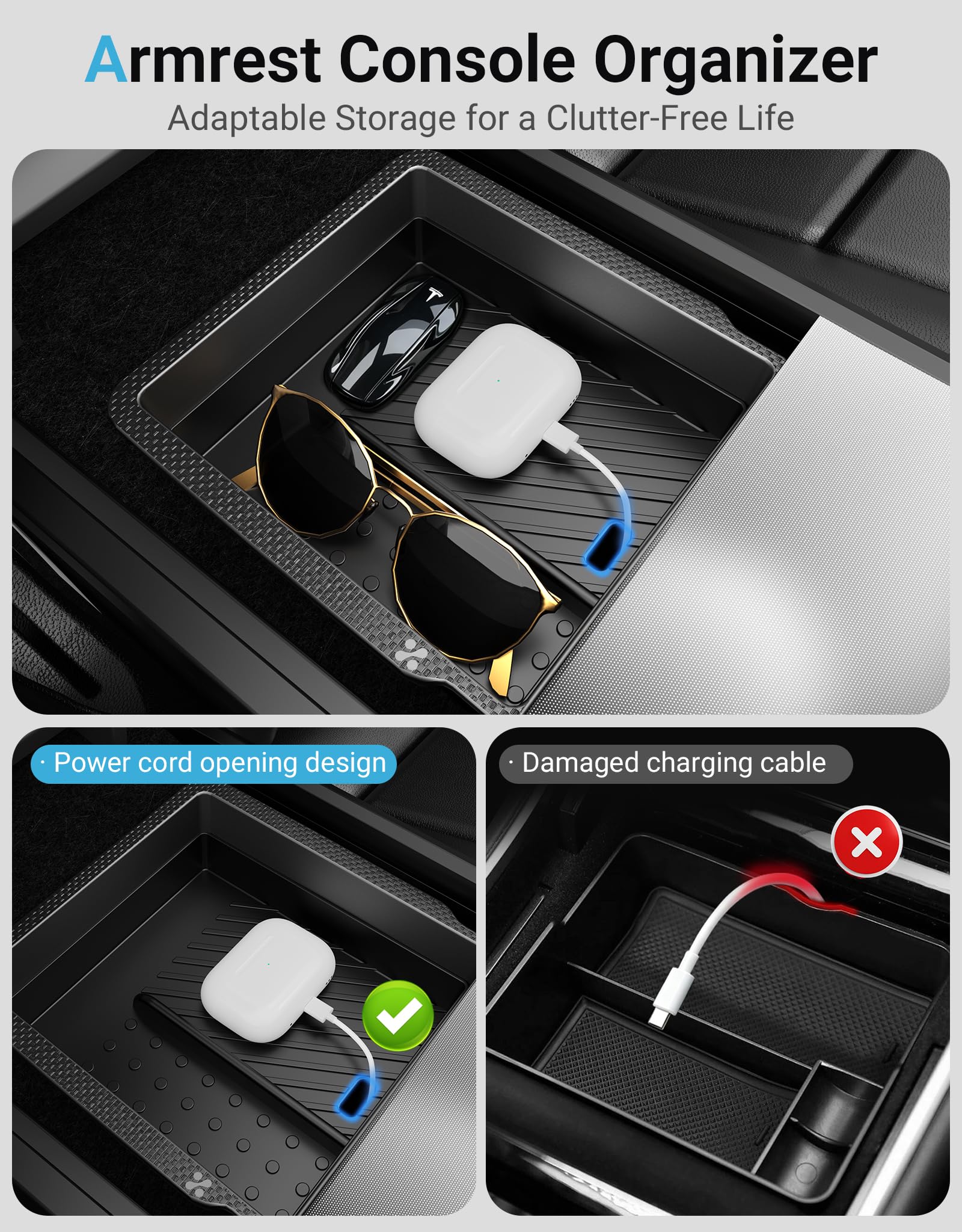 XINTUO installed in Tesla Model Y console for clean, factory-style look