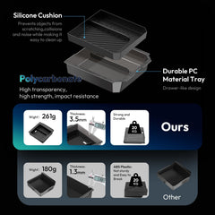 XINTUO top view displaying double-layer storage for organized essentials