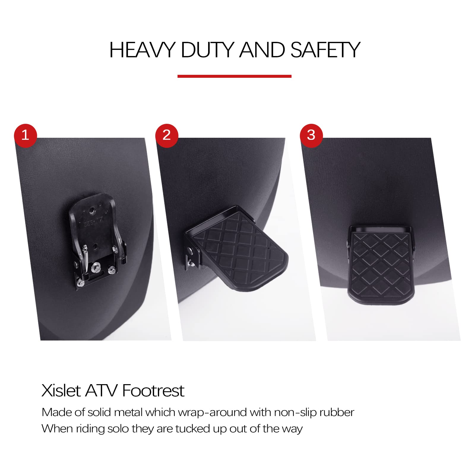 Xislet close-up of non-slip rubber texture offering improved passenger grip