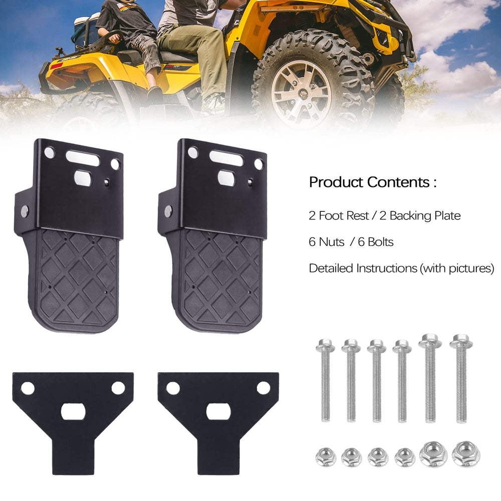 Xislet foot rest folded position stowed tight to fender for safe storage