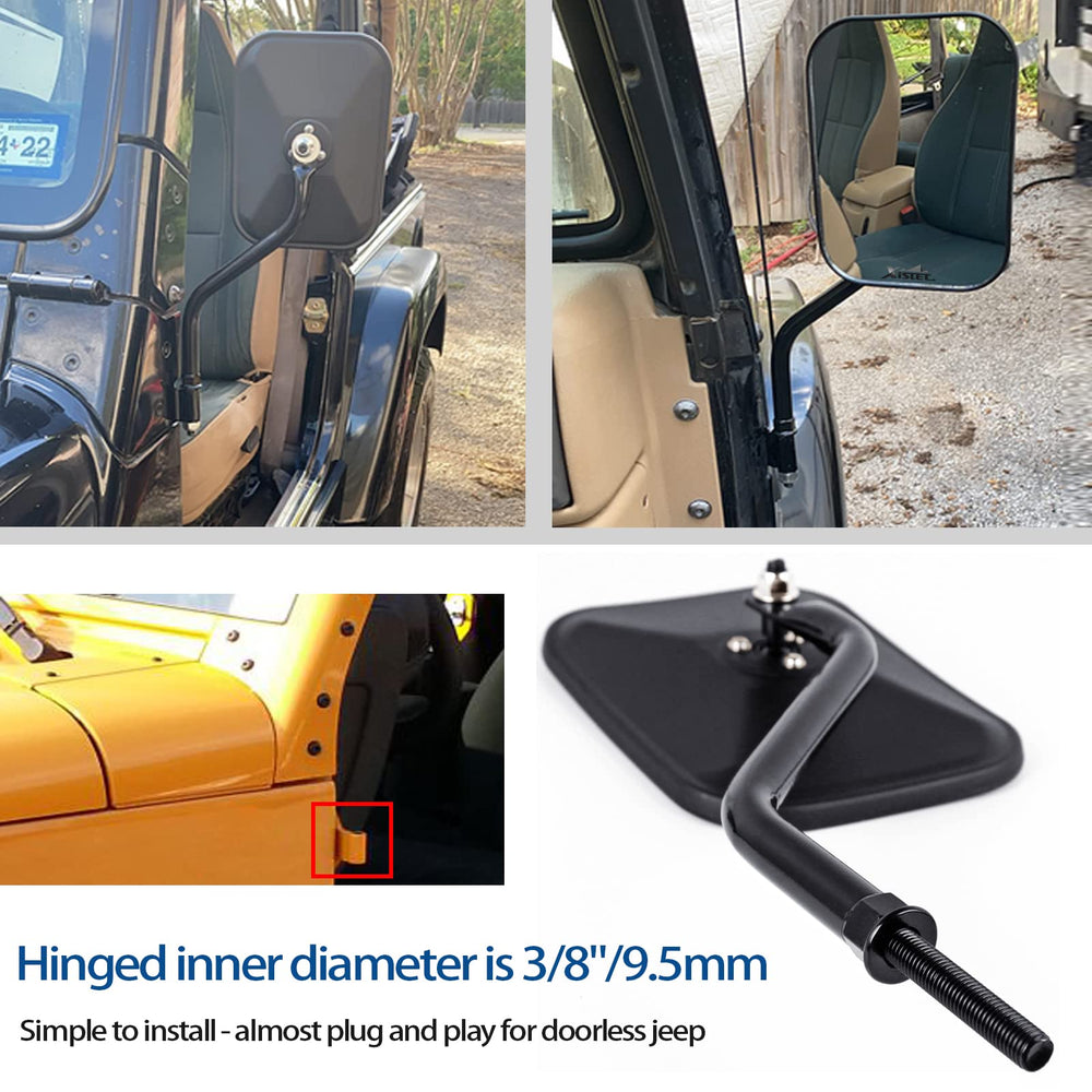 Xislet mounted on Jeep with doors off demonstrating real-world use