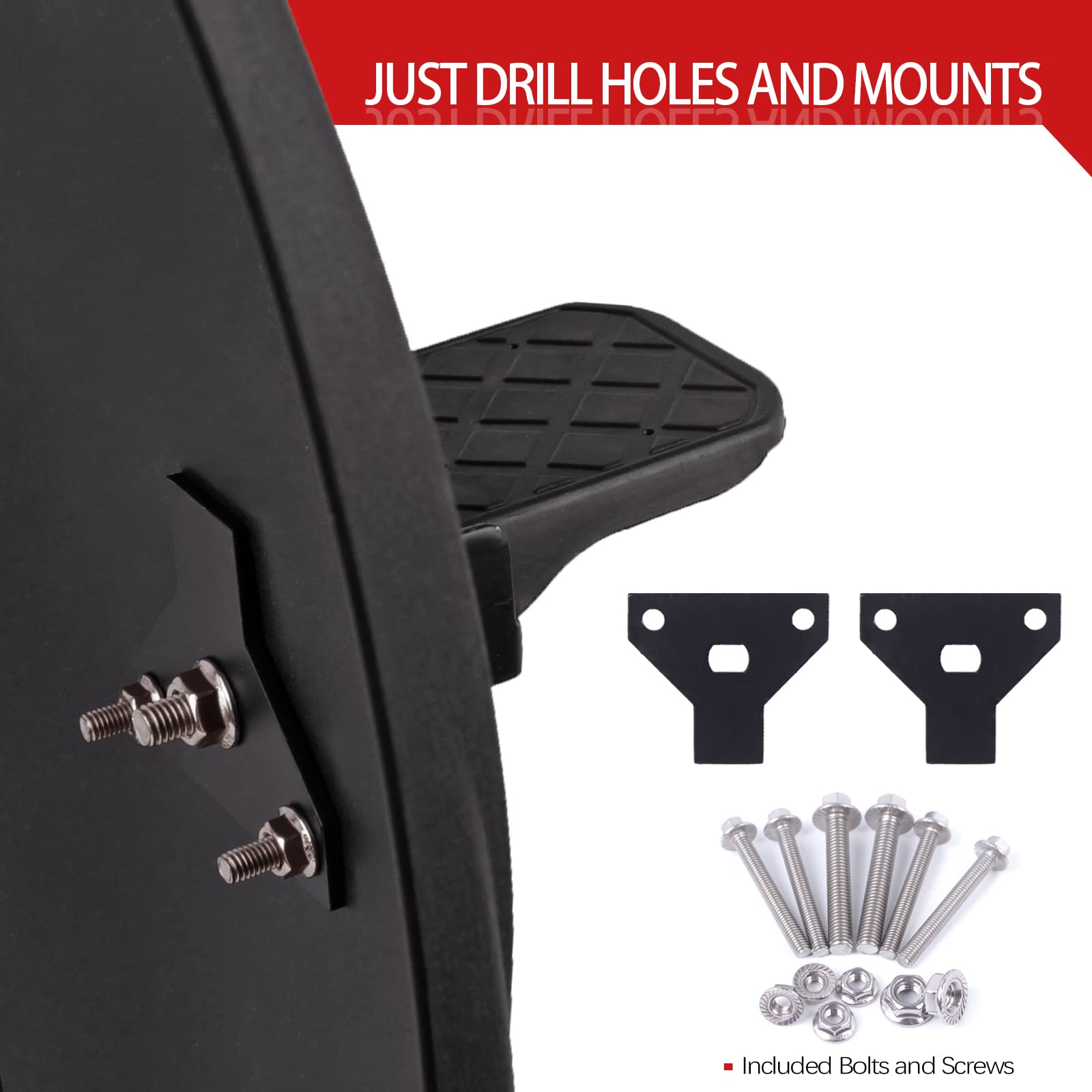 Xislet foot rests mounted on ATV rear fender improving passenger stability
