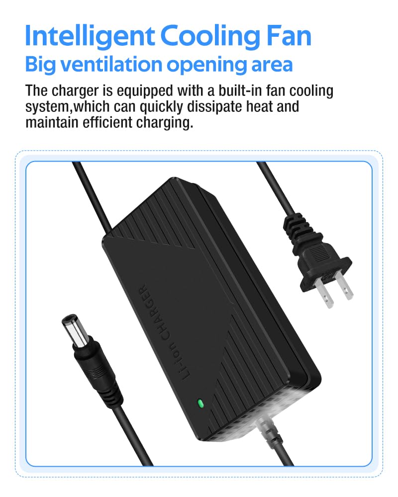 XIUWK charger connected to a golf cart battery demonstrating safe direct use