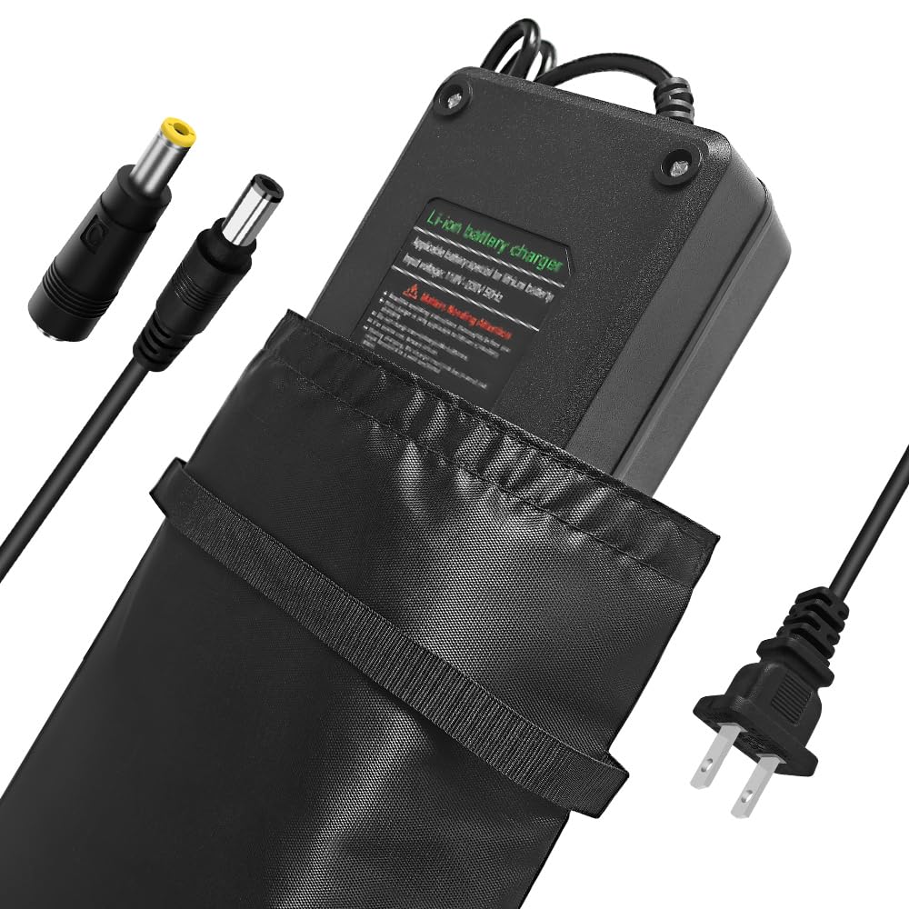 XIUWK charger front panel showing LEDs and power cord for clear status monitoring