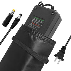 XIUWK charger front panel showing LEDs and power cord for clear status monitoring