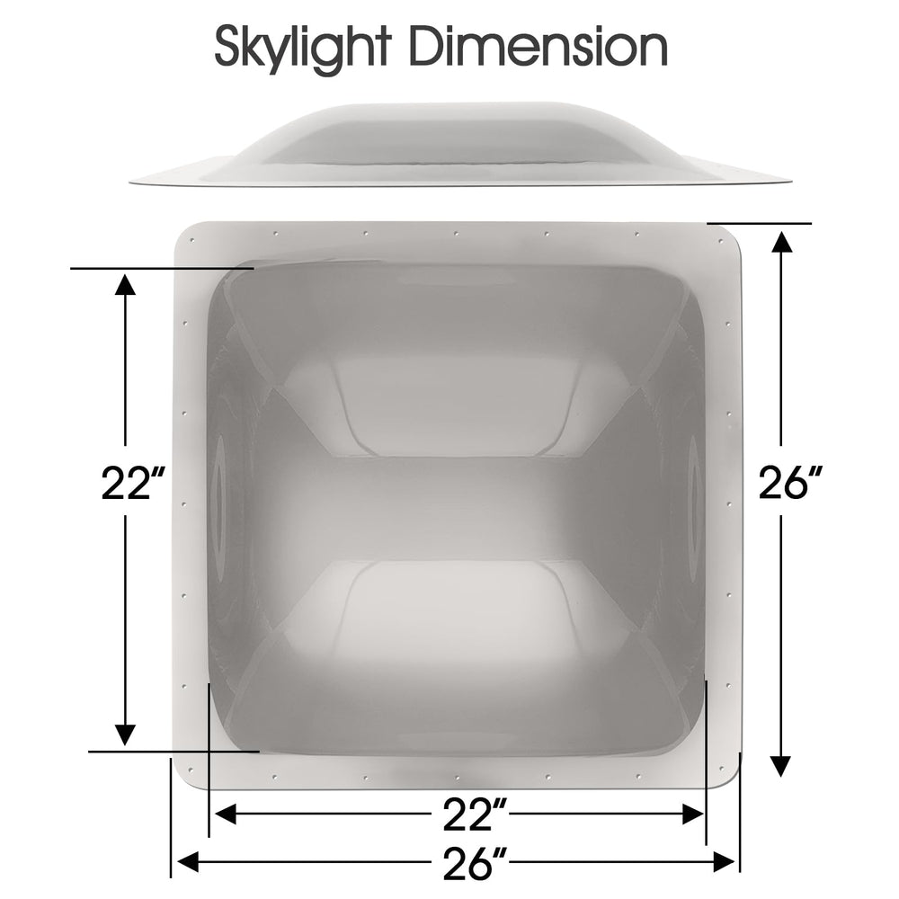 XMK skylight flange closeup highlighting pre-drilled mounting guidance and secure fit benefit