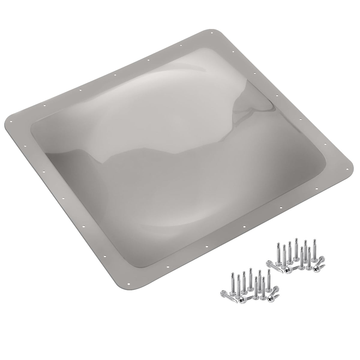 XMK skylight front view smoke gray dome showing durable outer profile and weather protection