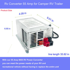 Xmnbl WF-9855 installed under RV refrigerator demonstrating space-saving benefit