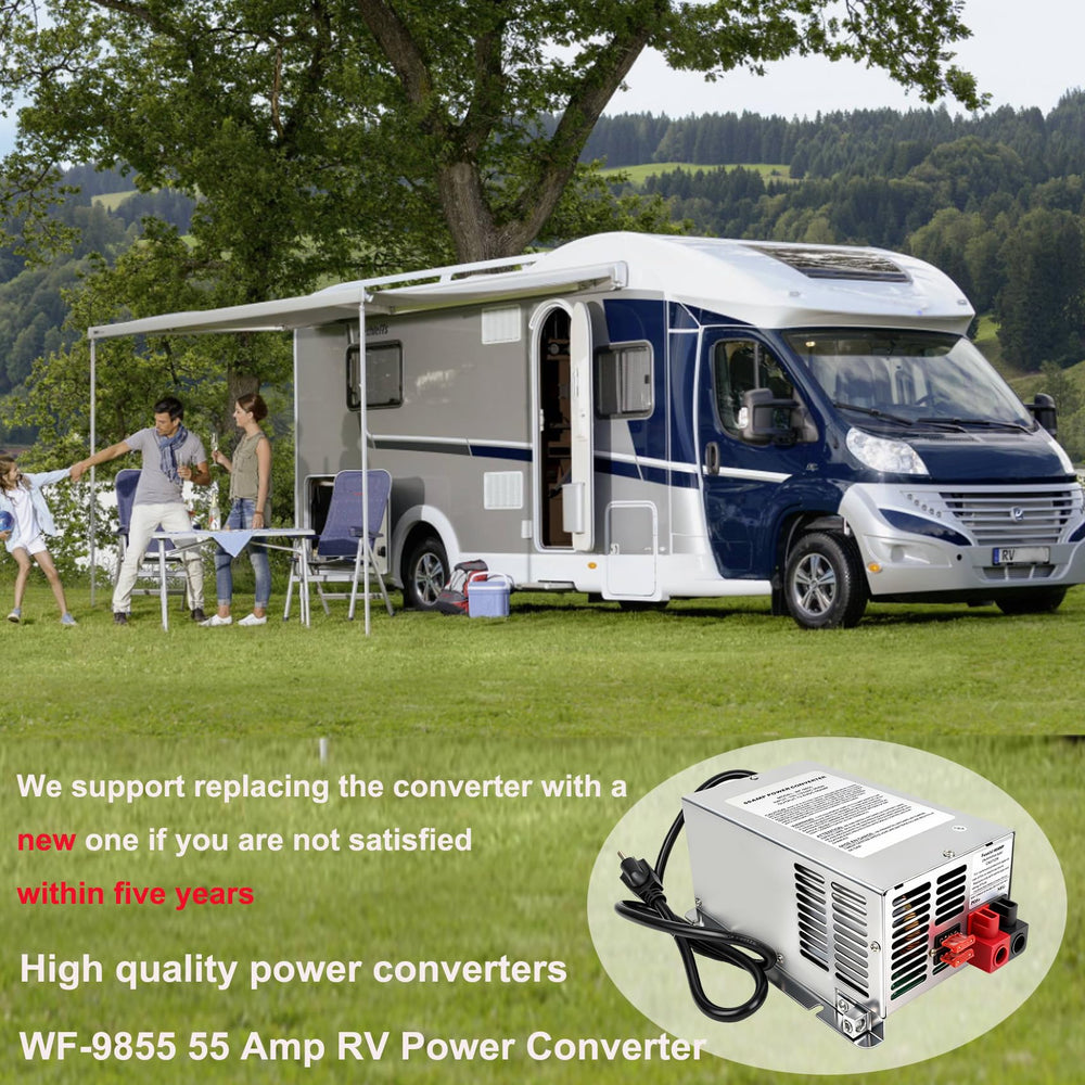 Xmnbl WF-9855 boxed with warranty card showing included 5-year coverage benefit