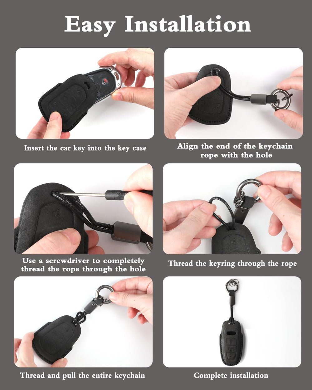 XMZAIMY key cover resting on Audi dashboard adding style and protection