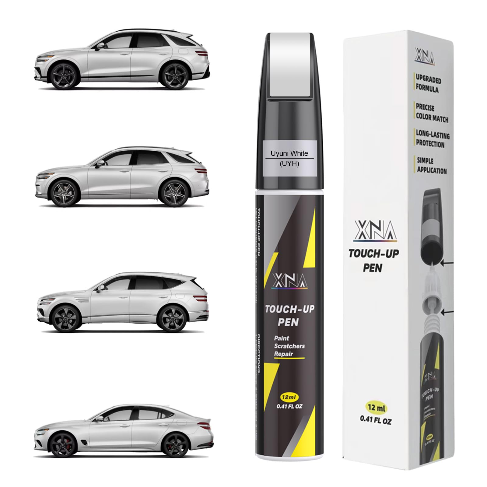 XNA Uyuni White front label showing product name and shade for accurate identification and convenience