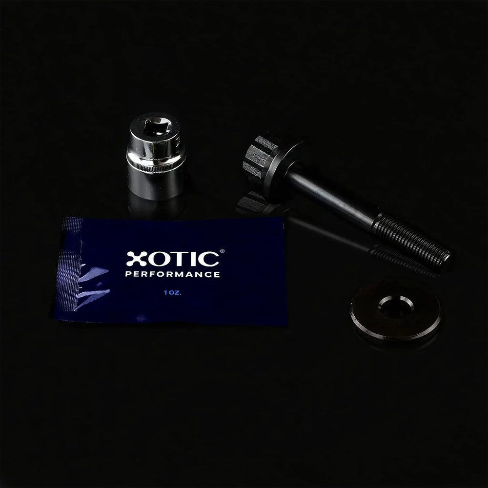 Xotic Performance bolt threaded close-up showing hardened threads for long-lasting grip