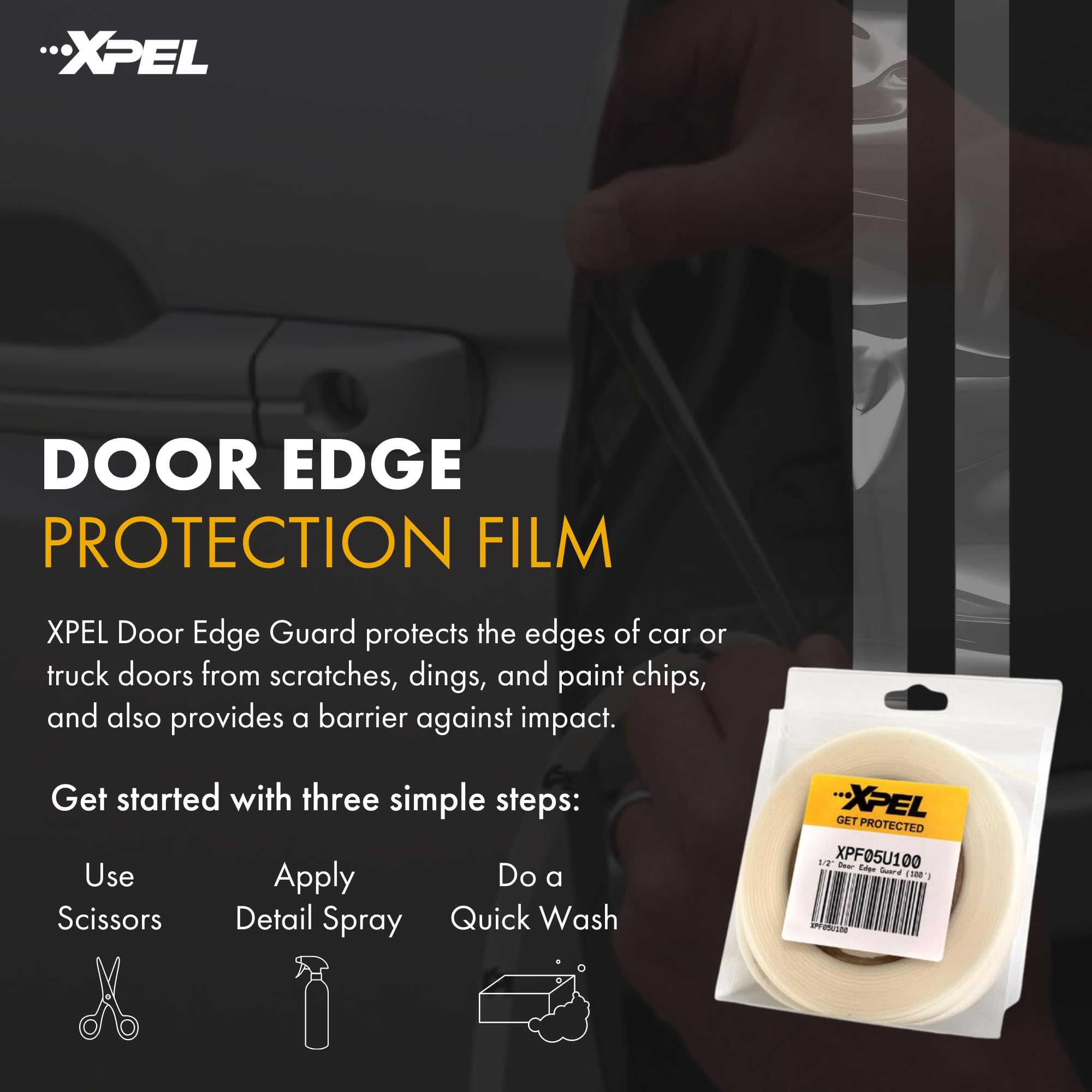 XPEL close-up of film texture highlighting durable polyurethane benefit