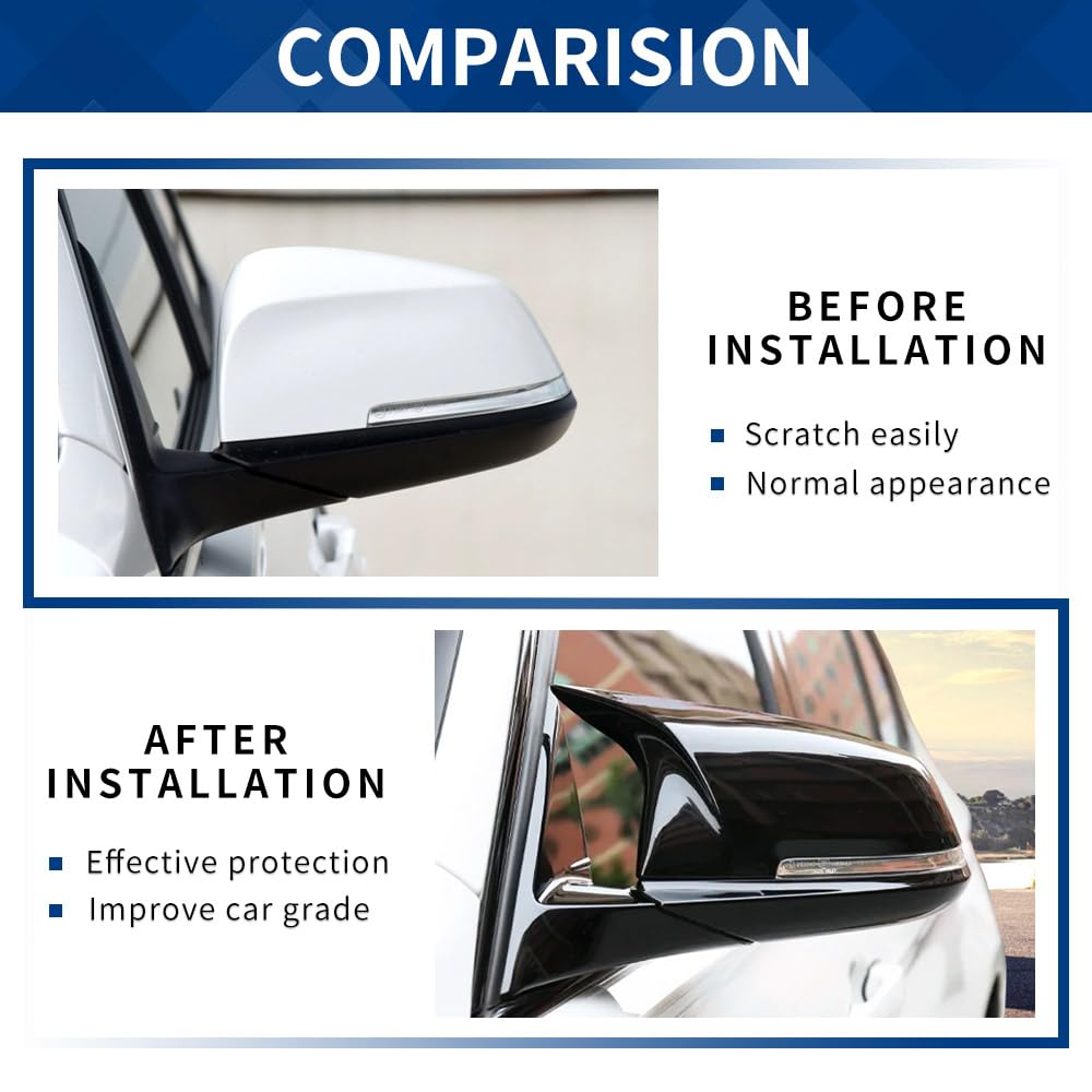 XPHAZZ side profile fitted to BMW mirror housing showing precise fit