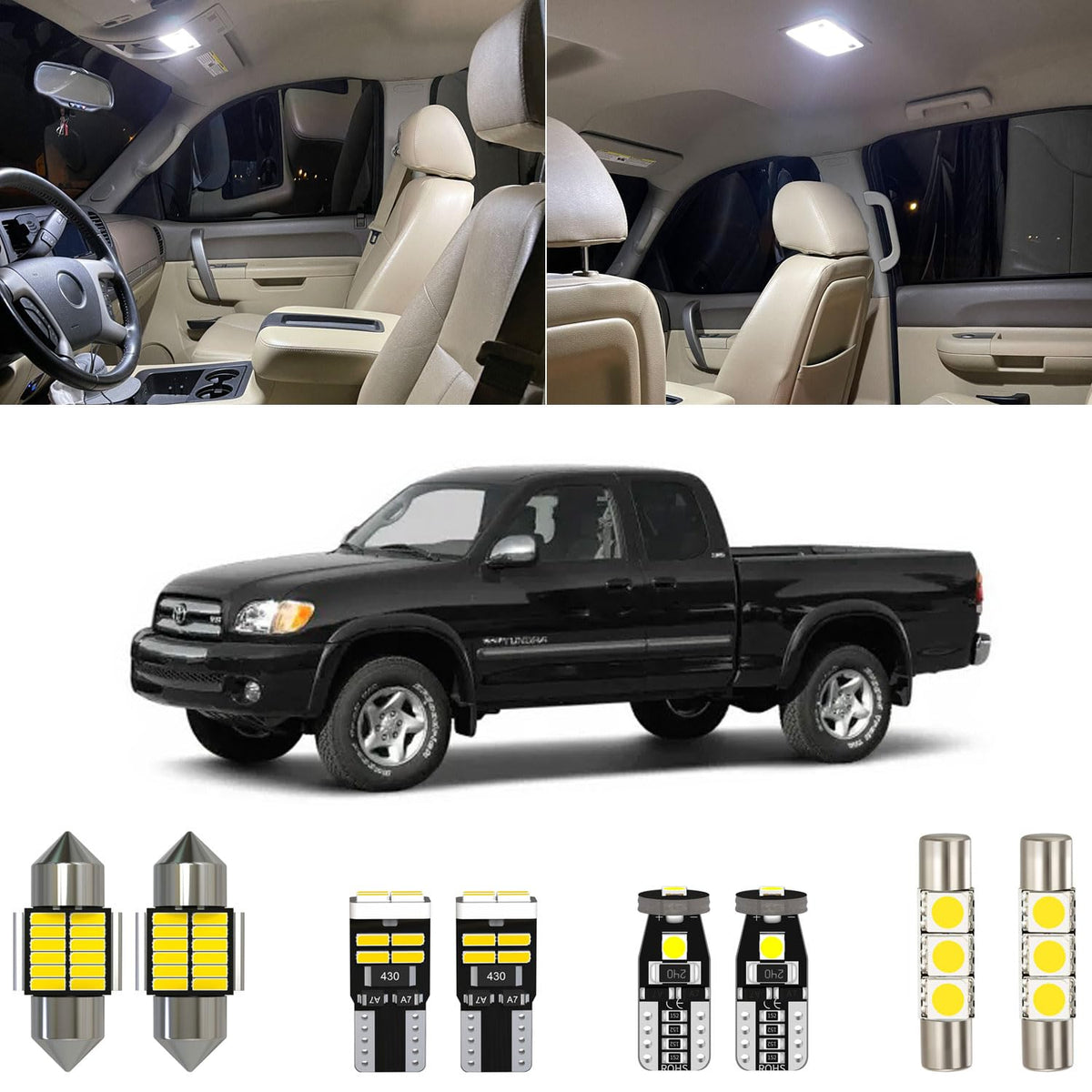 Xpismii front box and bulbs showing kit contents and quick fit benefit