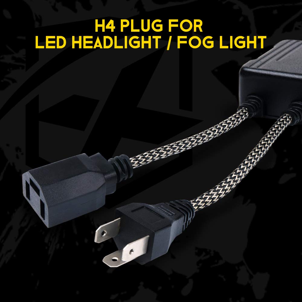 Xprite close-up of H4/9003 connector for reliable plug-and-play fit