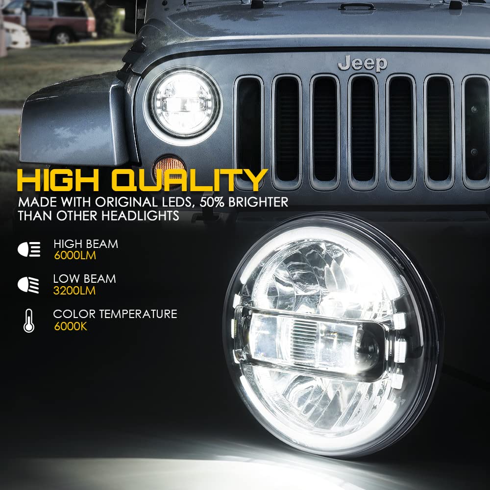 Xprite headlight installed on Jeep Wrangler demonstrating plug-and-play fit