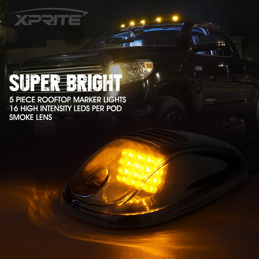 Xprite LED array detail showing 16 amber LEDs and bright visibility