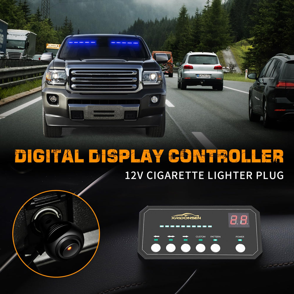 XRIDONSEN digital controller display close-up showing 29 patterns and favorite selection for easy control