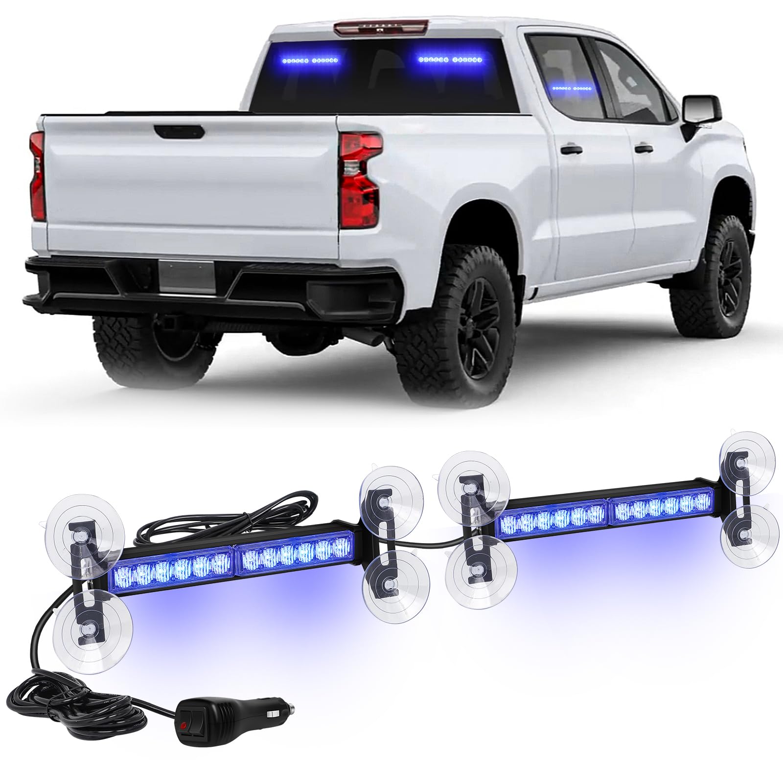 XRIDONSEN front view of strobe lights showing compact design and easy visibility