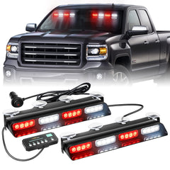 XRIDONSEN front view strobe bar showing bright LEDs for improved roadside visibility