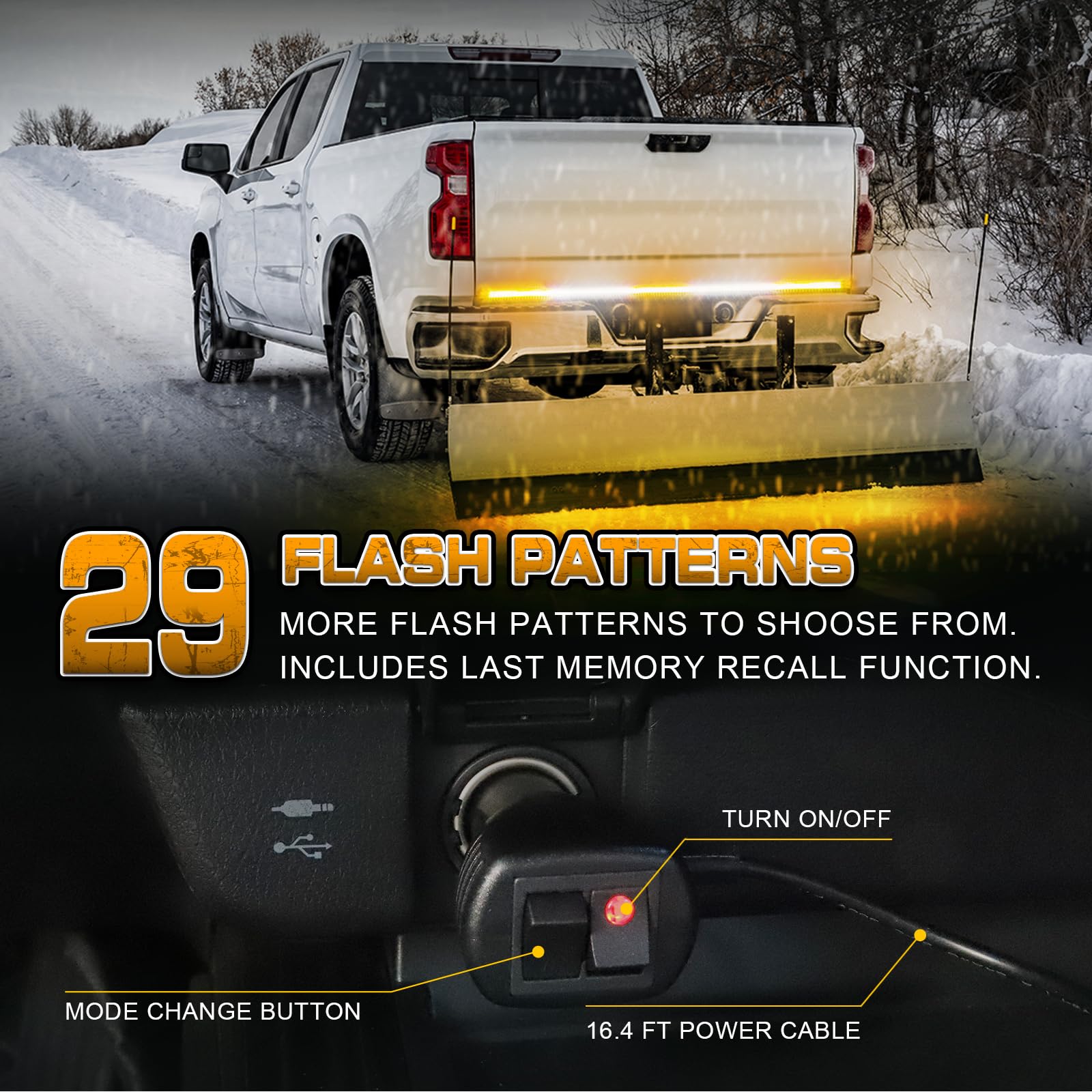 XRIDONSEN installed on a truck tailgate, illustrating easy mounting and enhanced warning visibility to drivers