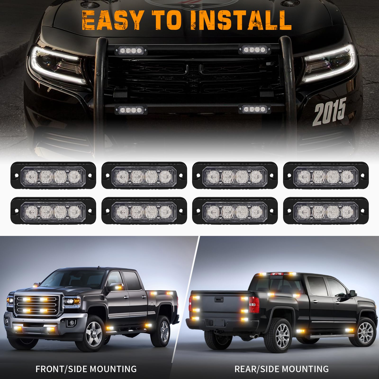 XRIDONSEN mounted on bumper corner illustrating versatile surface-mounting options